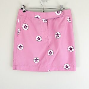 NWT Bermuda Styles Pink Sand Dollar Print Bermuda Skirt 6 *missing lining*